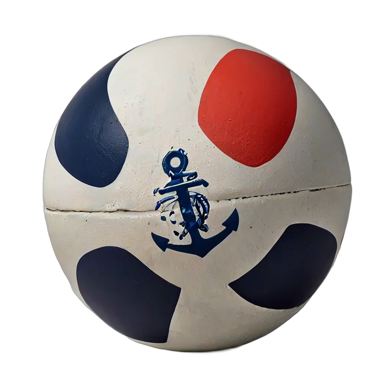 スポーツ ボール 海の錨のプリントが施されたビーチボール 透過 PNG 画像 フリー素材 #20060