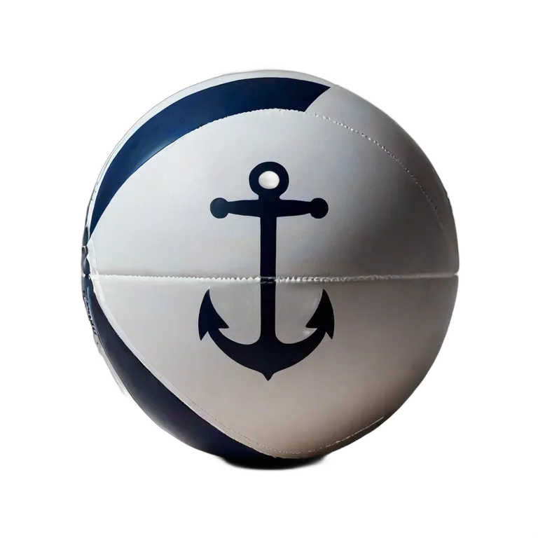 スポーツ ボール 海の錨のプリントが施されたビーチボール 透過 PNG 画像 フリー素材 #20061