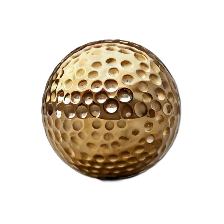 スポーツ ボール 純金仕上げのゴルフボール 透過 PNG 画像 フリー素材 #20112