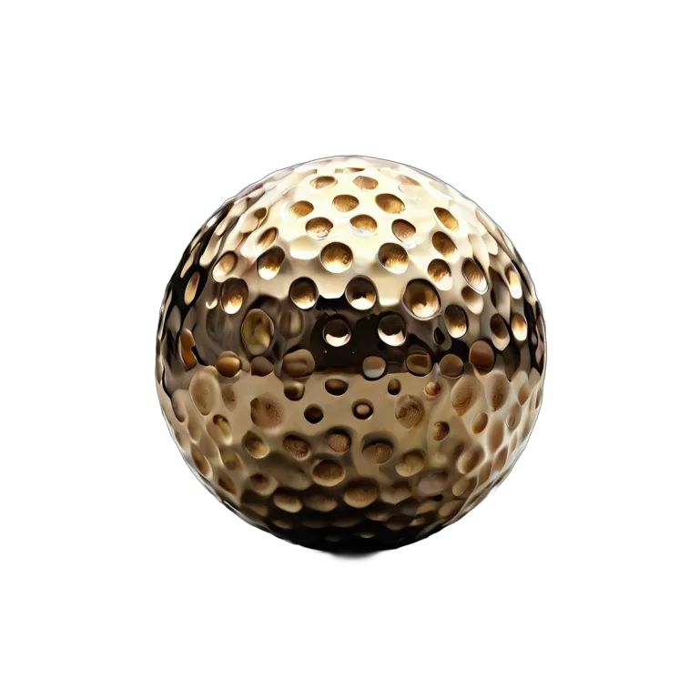 スポーツ ボール 純金仕上げのゴルフボール 透過 PNG 画像 フリー素材 #20115