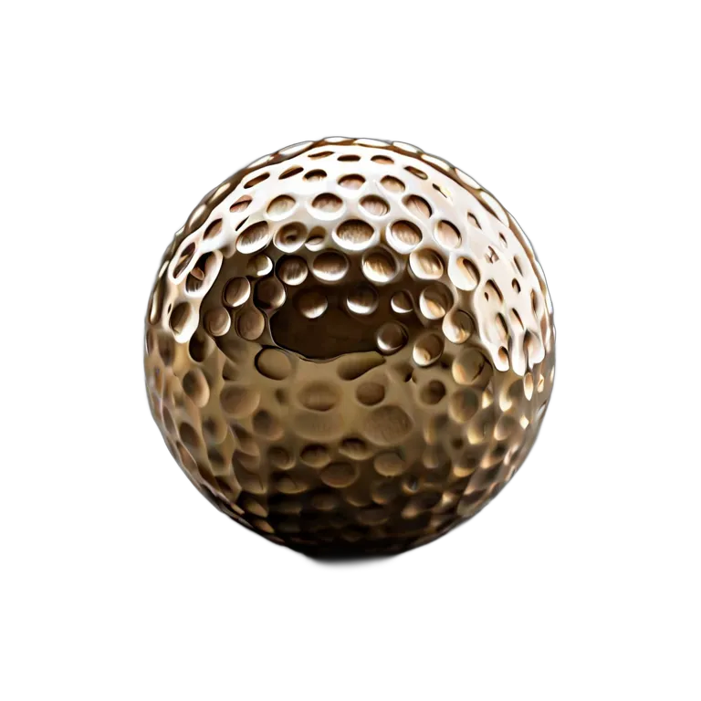 純金仕上げのゴルフボール 透過 PNG 画像 フリー素材 #20122