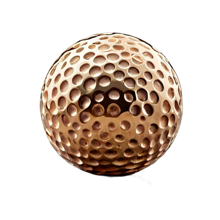 純金仕上げのゴルフボール 透過 PNG 画像 フリー素材 #20124