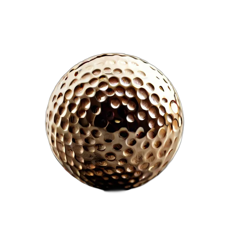 純金仕上げのゴルフボール 透過 PNG 画像 フリー素材 #20128