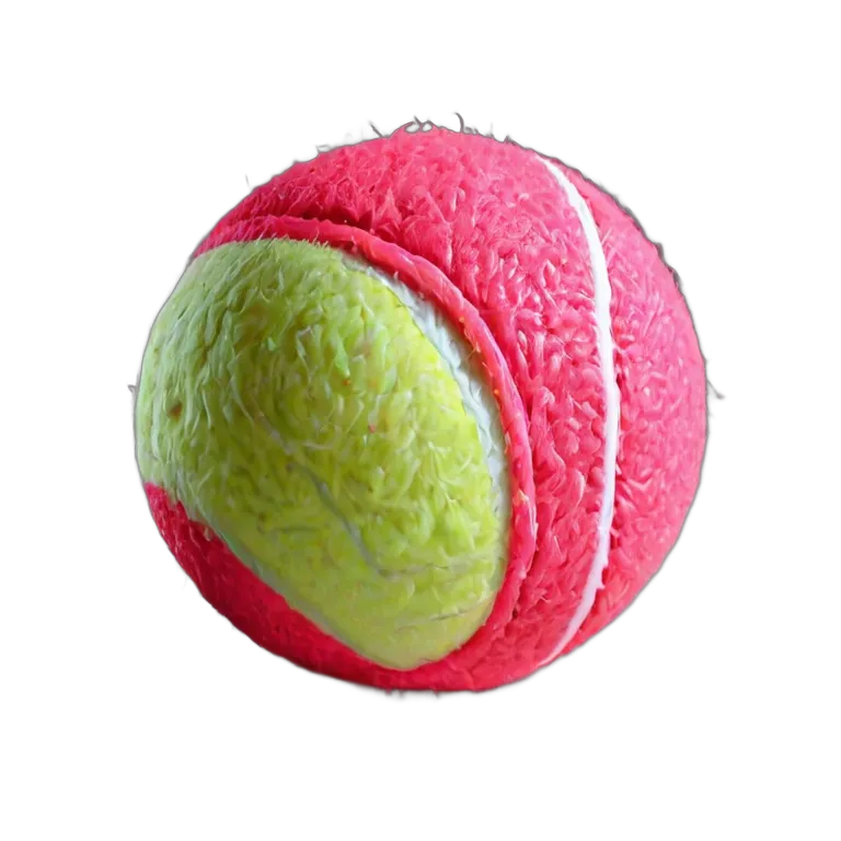 スポーツ ボール ネオンピンクのフェルト製テニスボール 透過 PNG 画像 フリー素材 #20072