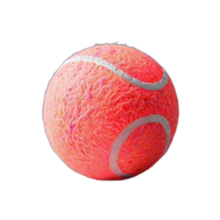 スポーツ ボール ネオンピンクのフェルト製テニスボール 透過 PNG 画像 フリー素材 #20073