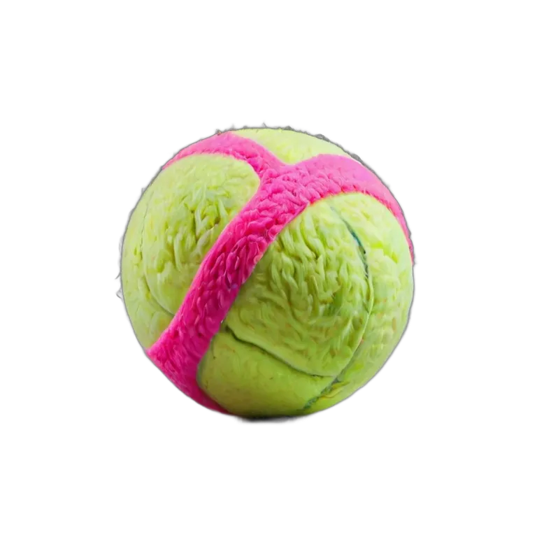 スポーツ ボール ネオンピンクのフェルト製テニスボール 透過 PNG 画像 フリー素材 #20074