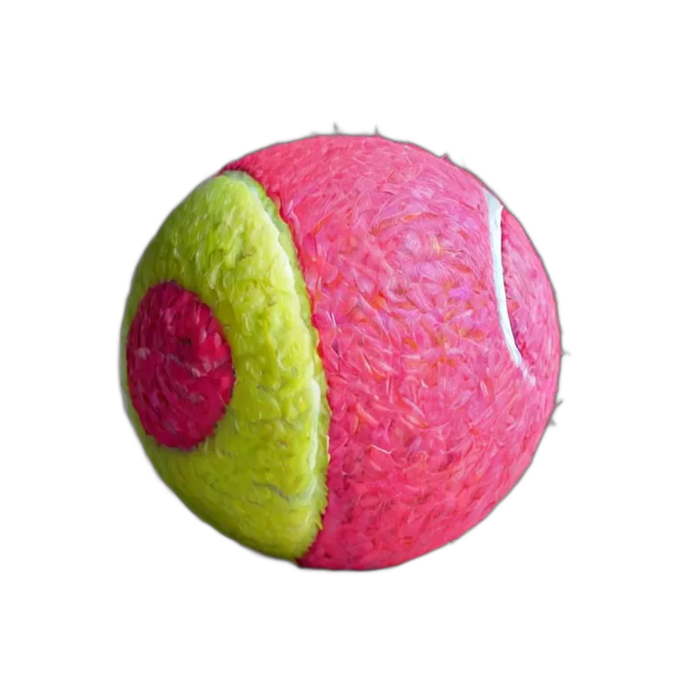 スポーツ ボール ネオンピンクのフェルト製テニスボール 透過 PNG 画像 フリー素材 #20075