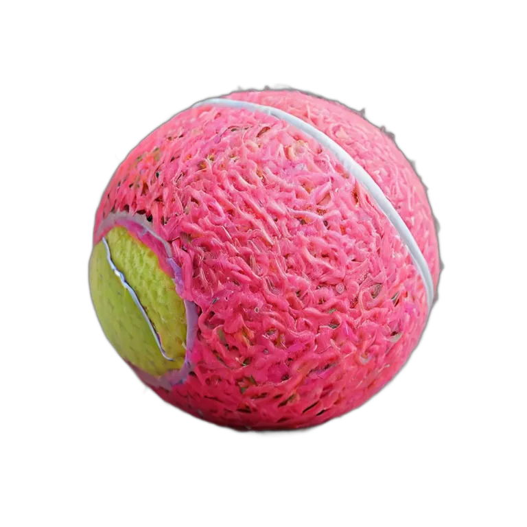 スポーツ ボール ネオンピンクのフェルト製テニスボール 透過 PNG 画像 フリー素材 #20077