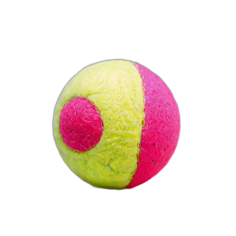 スポーツ ボール ネオンピンクのフェルト製テニスボール 透過 PNG 画像 フリー素材 #20078