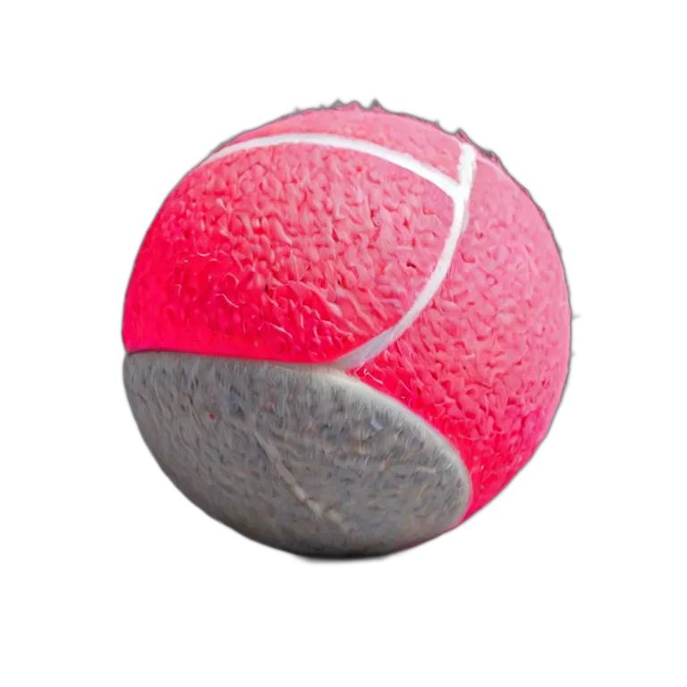 スポーツ ボール ネオンピンクのフェルト製テニスボール 透過 PNG 画像 フリー素材 #20079