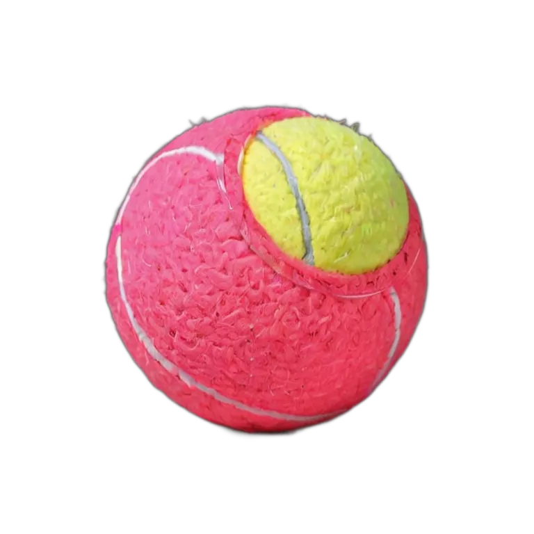 スポーツ ボール ネオンピンクのフェルト製テニスボール 透過 PNG 画像 フリー素材 #20081