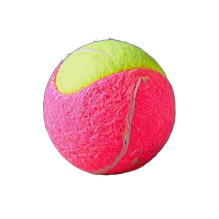 スポーツ ボール ネオンピンクのフェルト製テニスボール 透過 PNG 画像 フリー素材 #20082