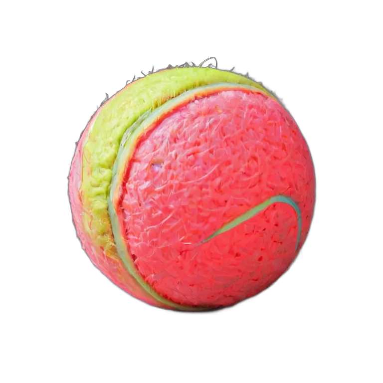 スポーツ ボール ネオンピンクのフェルト製テニスボール 透過 PNG 画像 フリー素材 #20084