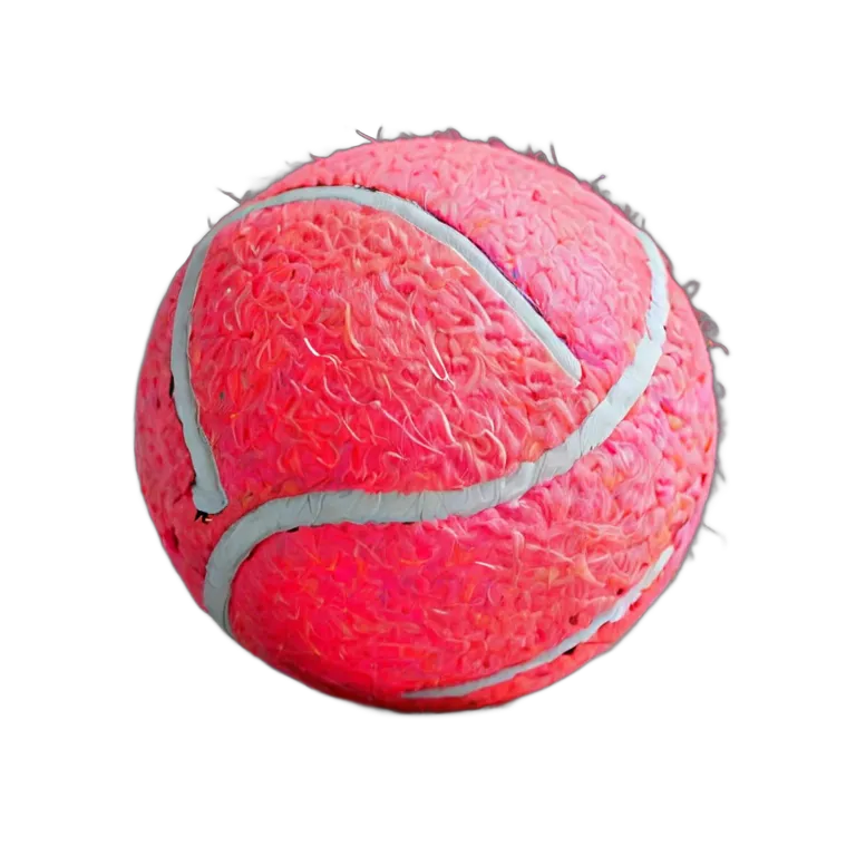 スポーツ ボール ネオンピンクのフェルト製テニスボール 透過 PNG 画像 フリー素材 #20085