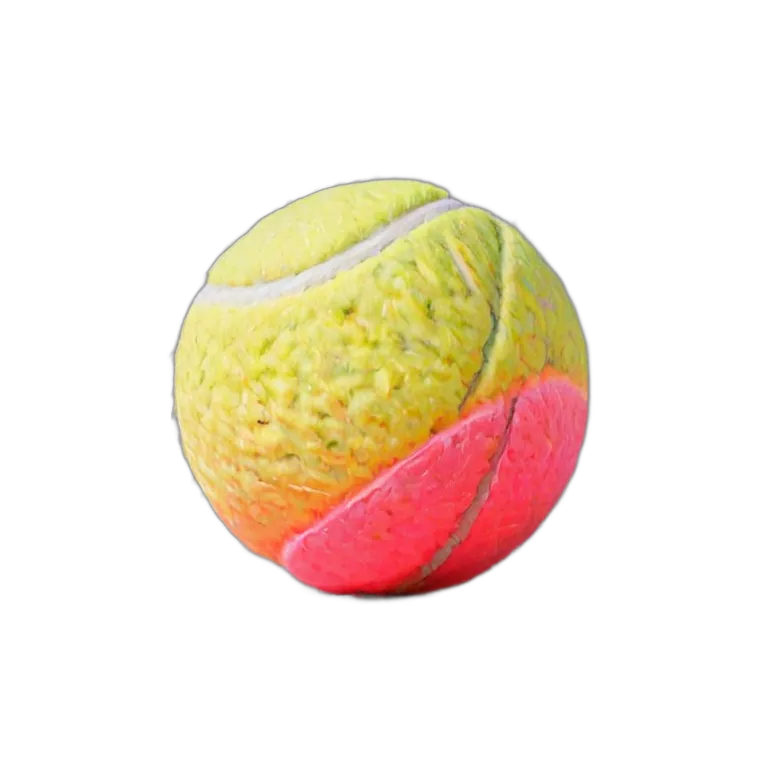 スポーツ ボール ネオンピンクのフェルト製テニスボール 透過 PNG 画像 フリー素材 #20086