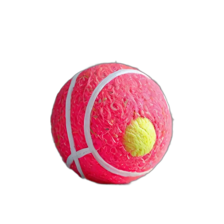 スポーツ ボール ネオンピンクのフェルト製テニスボール 透過 PNG 画像 フリー素材 #20087