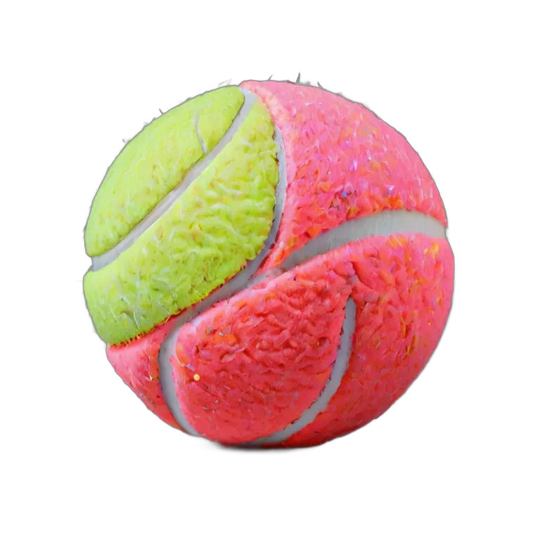 スポーツ ボール ネオンピンクのフェルト製テニスボール 透過 PNG 画像 フリー素材 #20088