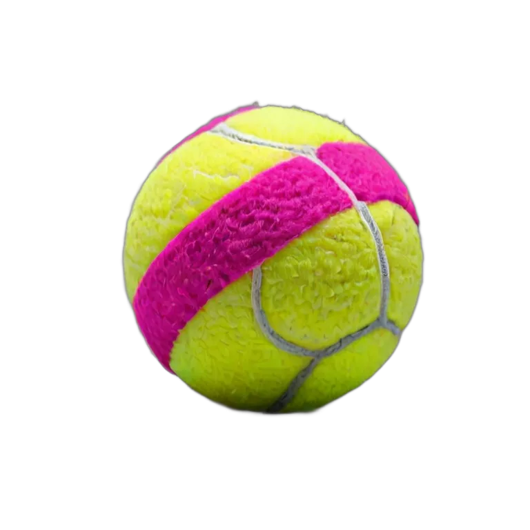 スポーツ ボール ネオンピンクのフェルト製テニスボール 透過 PNG 画像 フリー素材 #20089