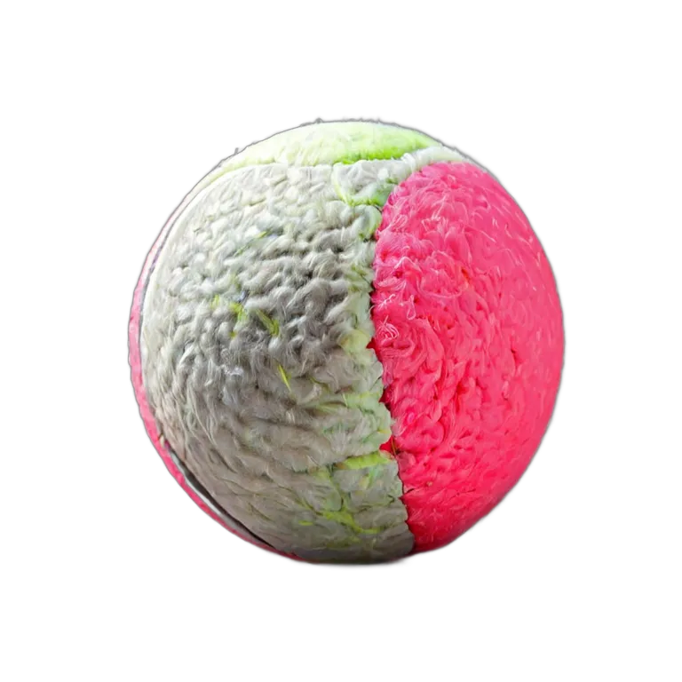 スポーツ ボール ネオンピンクのフェルト製テニスボール 透過 PNG 画像 フリー素材 #20091