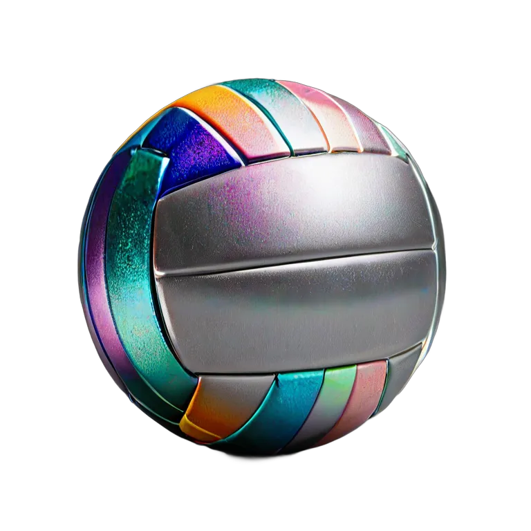 ホログラフィックシルバーバレーボール 透過 PNG 画像 フリー素材 #20135