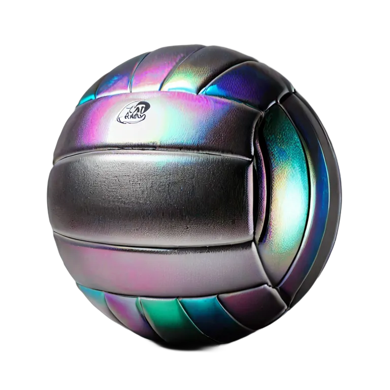 ホログラフィックシルバーバレーボール 透過 PNG 画像 フリー素材 #20136