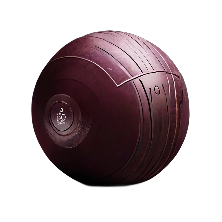 スポーツ ボール 深みのあるバーガンディベルベット仕上げのヨガボール 透過 PNG 画像 フリー素材 #20045