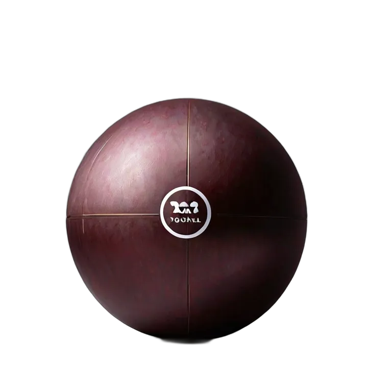 スポーツ ボール 深みのあるバーガンディベルベット仕上げのヨガボール 透過 PNG 画像 フリー素材 #20048