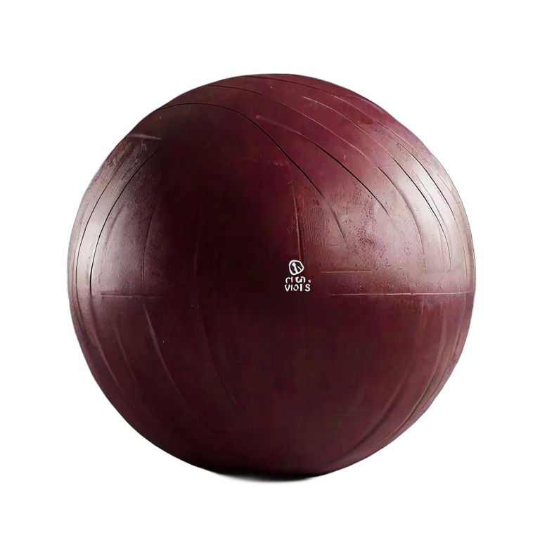 スポーツ ボール 深みのあるバーガンディベルベット仕上げのヨガボール 透過 PNG 画像 フリー素材 #20053