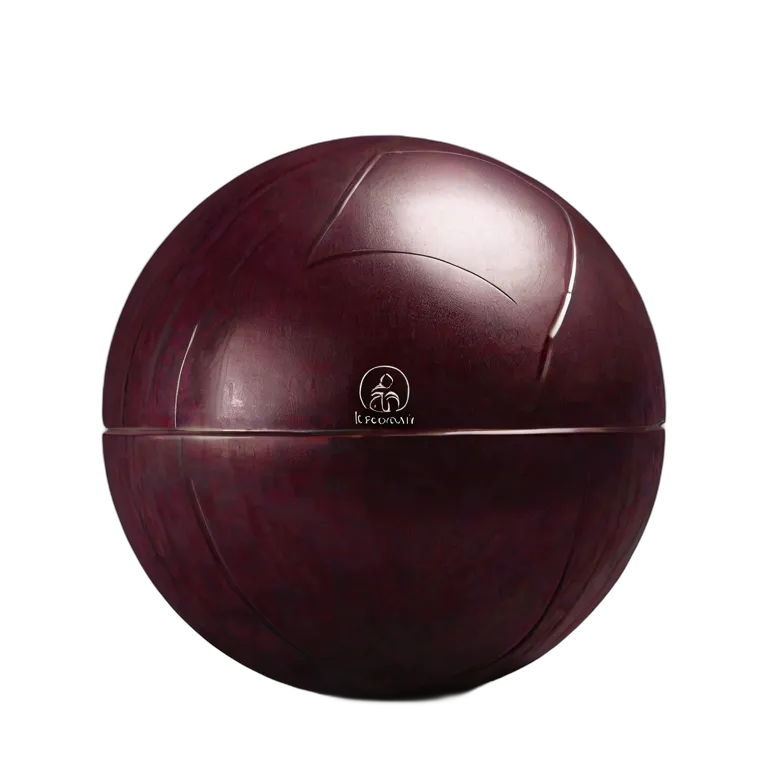 スポーツ ボール 深みのあるバーガンディベルベット仕上げのヨガボール 透過 PNG 画像 フリー素材 #20058