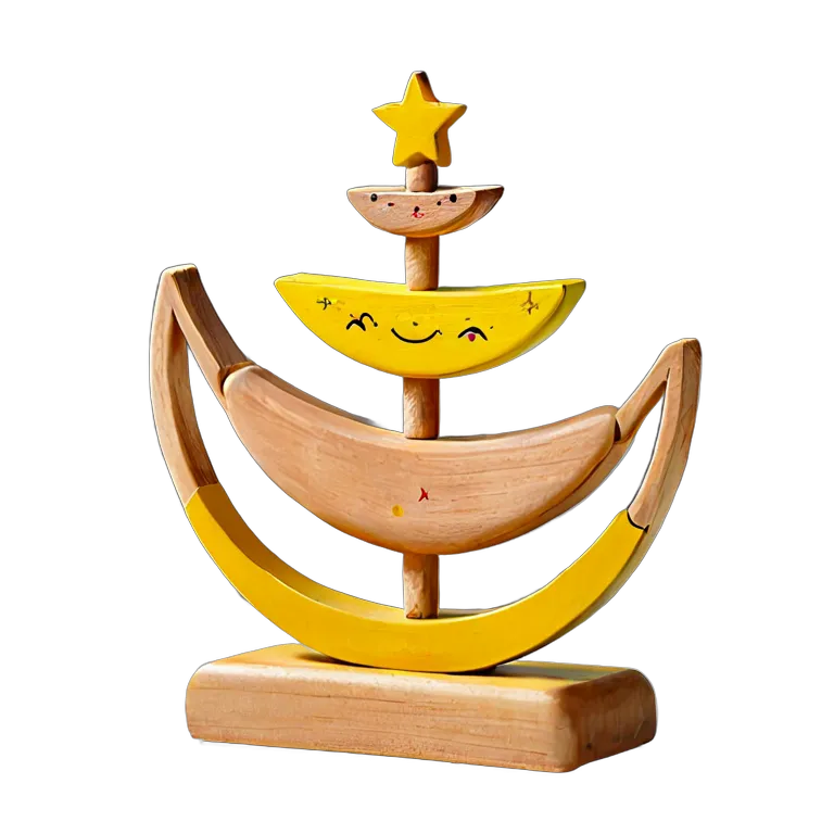おもちゃ 教育用のおもちゃ 木製のバランス月と星 透過 PNG 画像 フリー素材 #25216