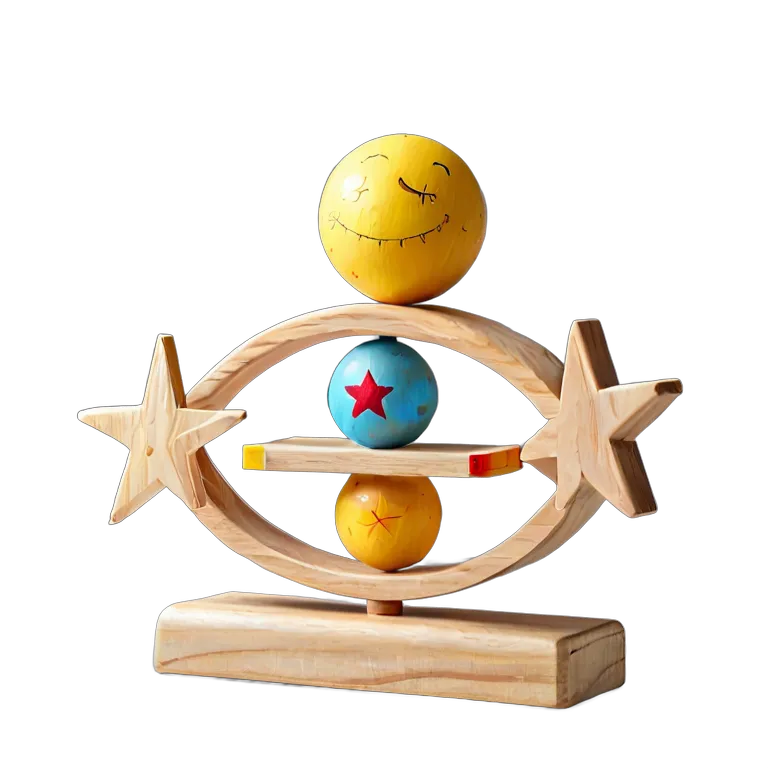 おもちゃ 教育用のおもちゃ 木製のバランス月と星 透過 PNG 画像 フリー素材 #25228