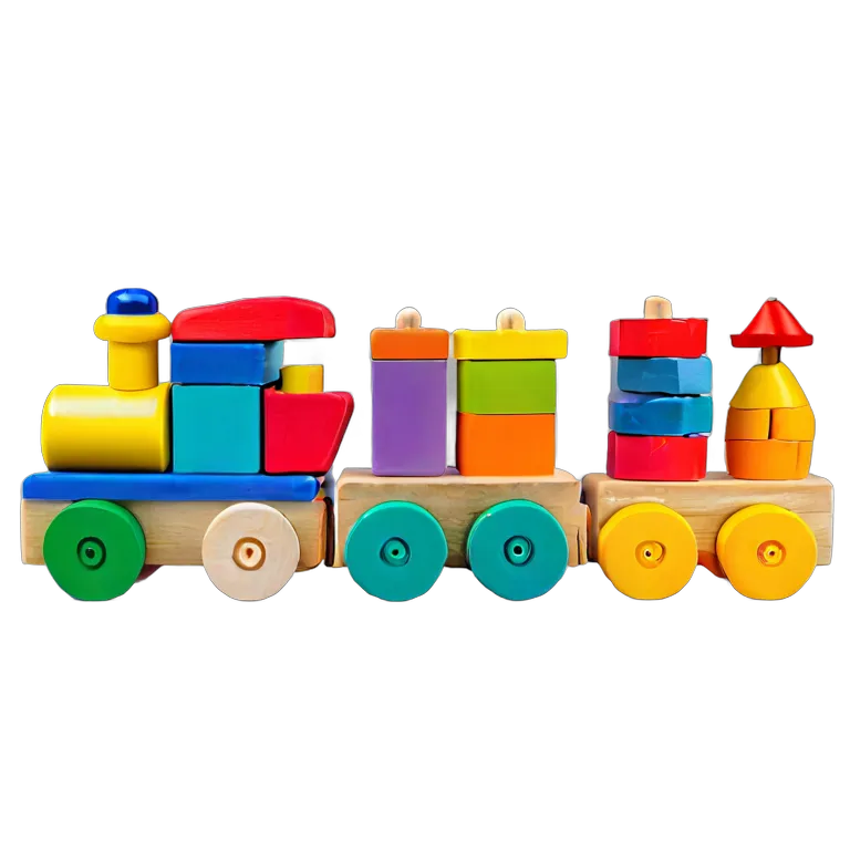 おもちゃ 教育用のおもちゃ 木材の選別と積み上げの列車 透過 PNG 画像 フリー素材 #25287