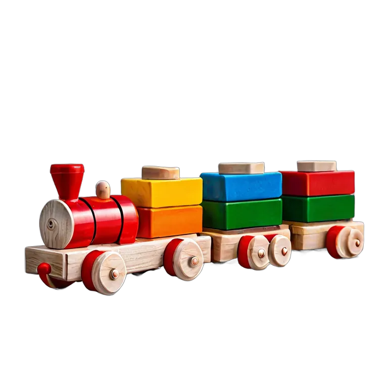 おもちゃ 教育用のおもちゃ 木材の選別と積み上げの列車 透過 PNG 画像 フリー素材 #25288