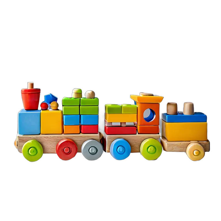 おもちゃ 教育用のおもちゃ 木材の選別と積み上げの列車 透過 PNG 画像 フリー素材 #25290