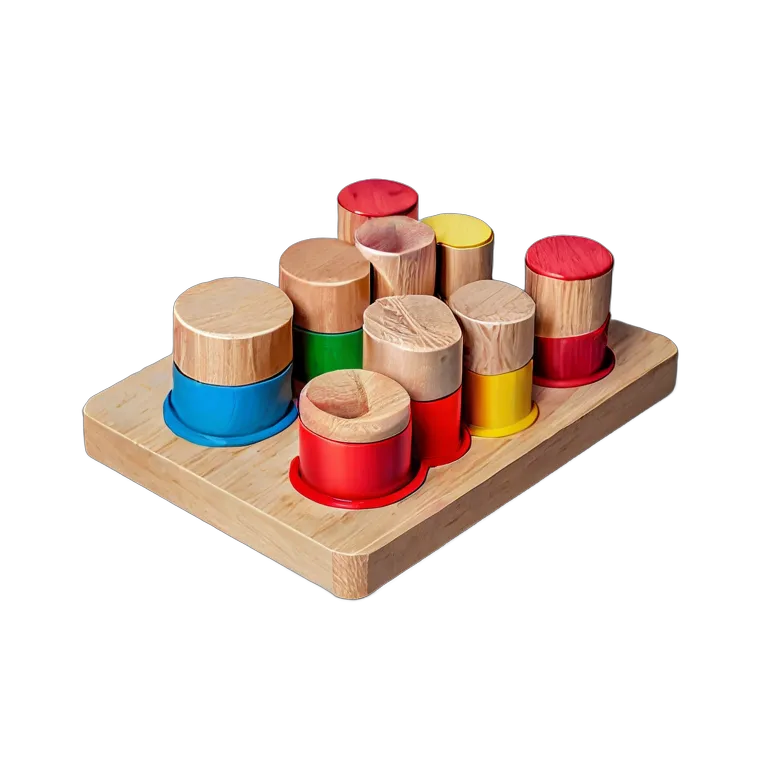 おもちゃ 教育用のおもちゃ 木製の音合わせゲーム用シリンダー 透過 PNG 画像 フリー素材 #25235