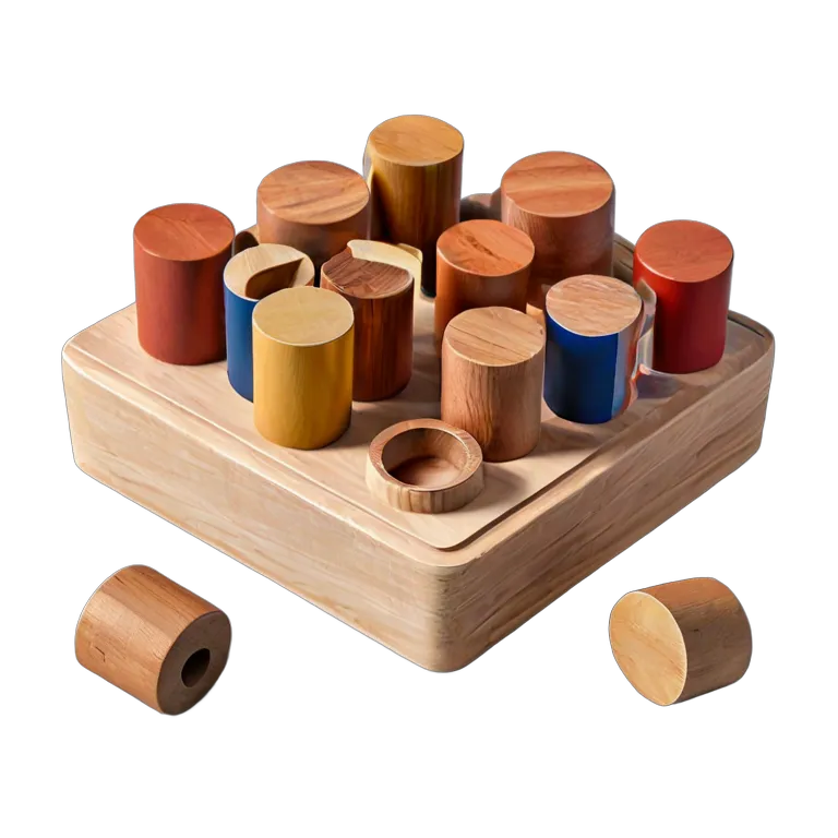 おもちゃ 教育用のおもちゃ 木製の音合わせゲーム用シリンダー 透過 PNG 画像 フリー素材 #25237