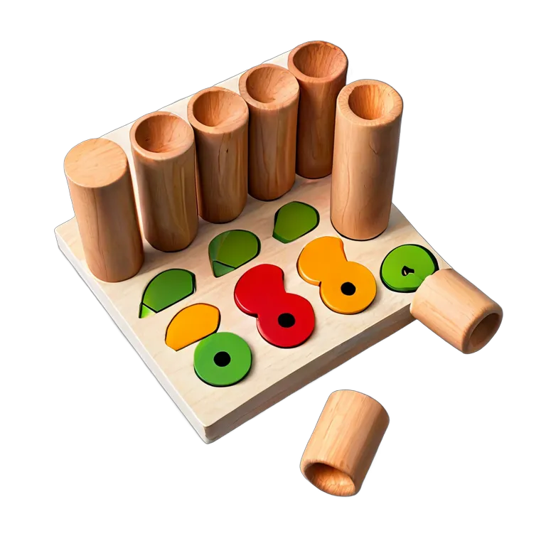 おもちゃ 教育用のおもちゃ 木製の音合わせゲーム用シリンダー 透過 PNG 画像 フリー素材 #25238