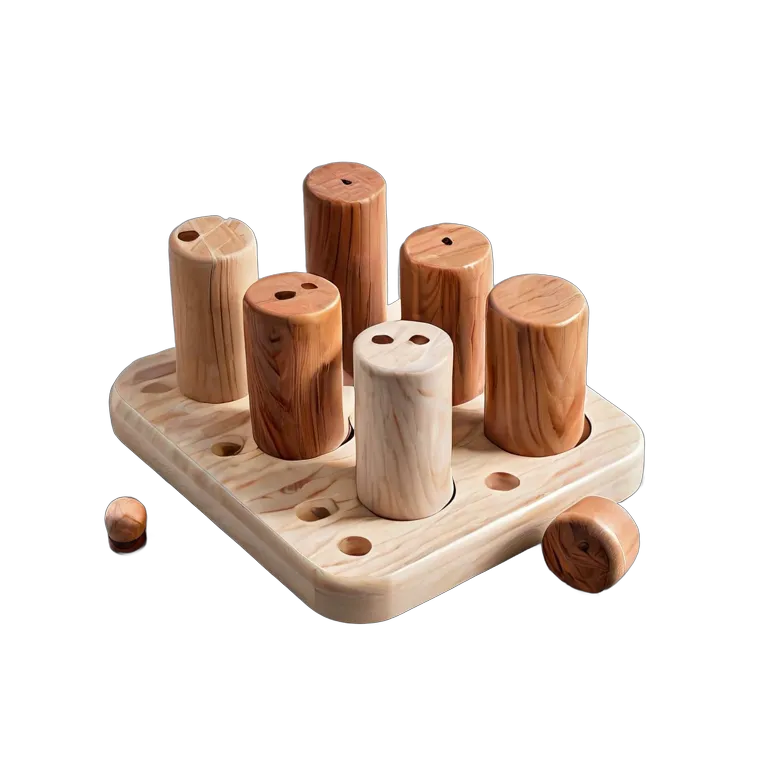 おもちゃ 教育用のおもちゃ 木製の音合わせゲーム用シリンダー 透過 PNG 画像 フリー素材 #25242