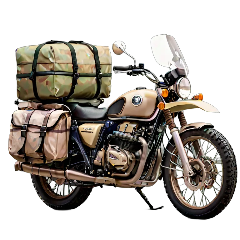 vehicle bikes arab-desert-adventure-bike-with-side-panniers Transparent PNG Image Free Resource #33287