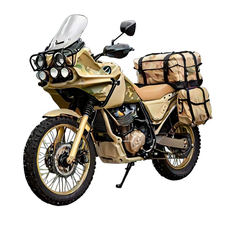 vehicle bikes arab-desert-adventure-bike-with-side-panniers Transparent PNG Image Free Resource #33290