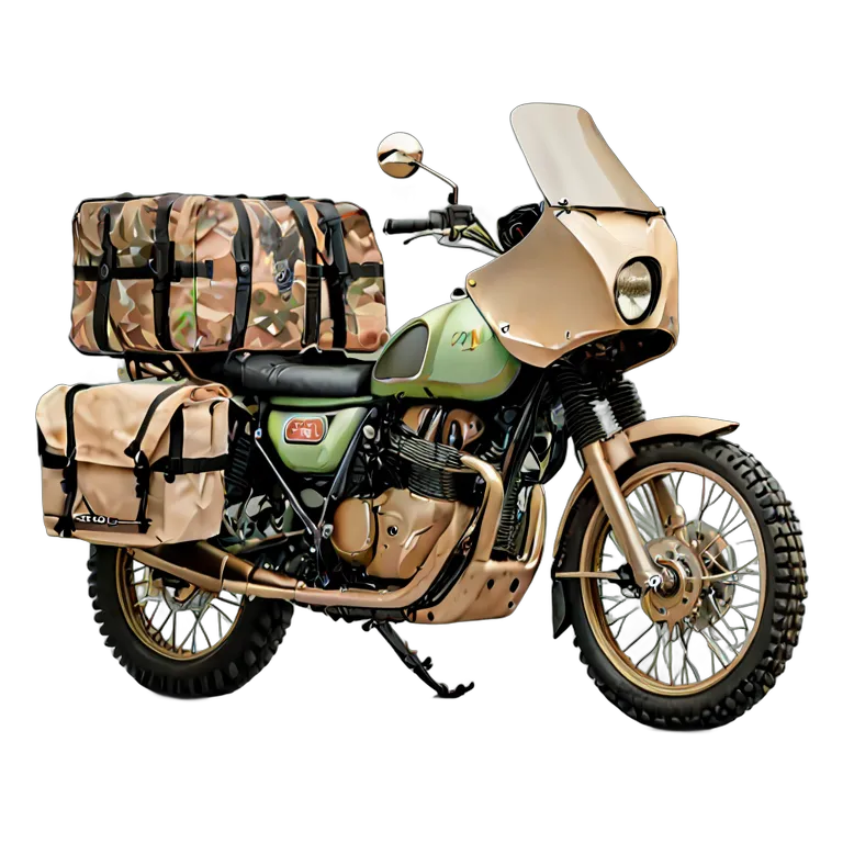 vehicle bikes arab-desert-adventure-bike-with-side-panniers Transparent PNG Image Free Resource #33291