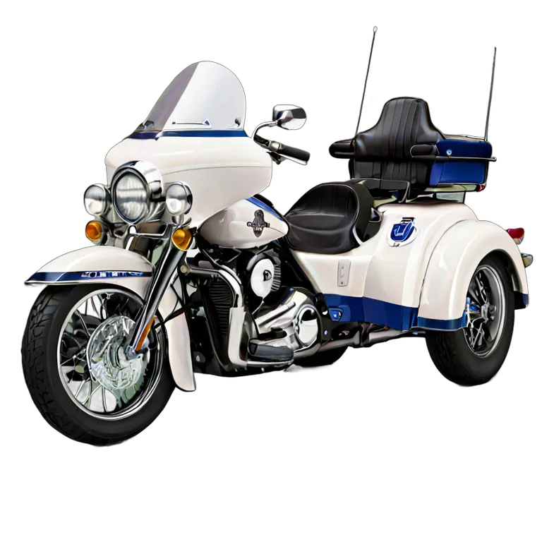 乗り物 バイク クラシックアメリカンポリスカー 透過 PNG 画像 フリー素材 #33268