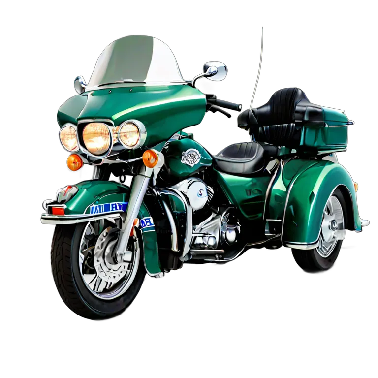 乗り物 バイク クラシックアメリカンポリスカー 透過 PNG 画像 フリー素材 #33272