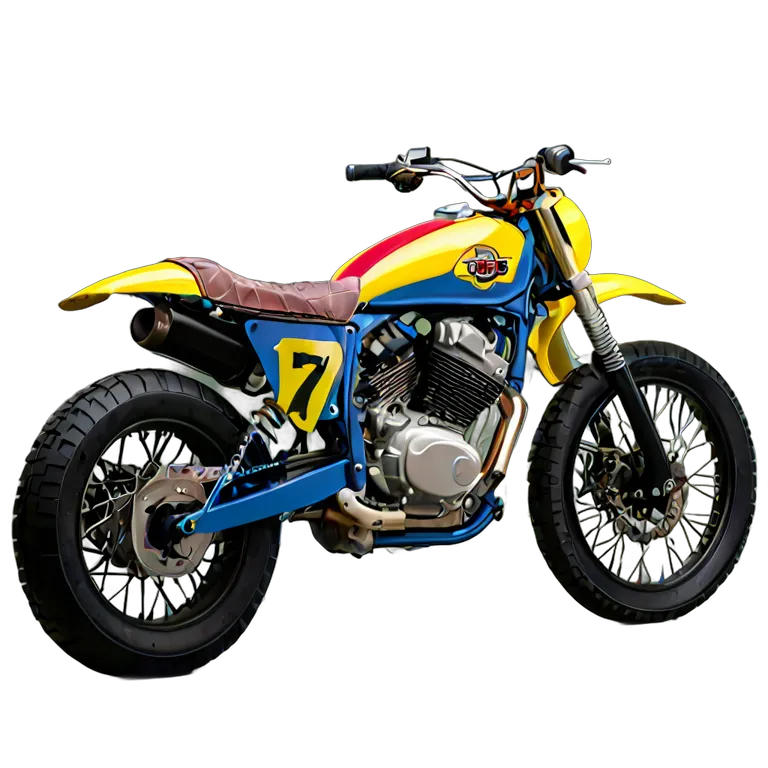 乗り物 バイク スペインのフラットトラッカー 透過 PNG 画像 フリー素材 #33237