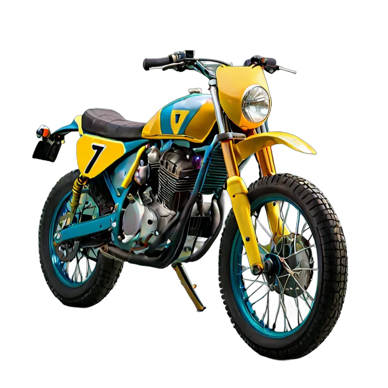 乗り物 バイク スペインのフラットトラッカー 透過 PNG 画像 フリー素材 #33238