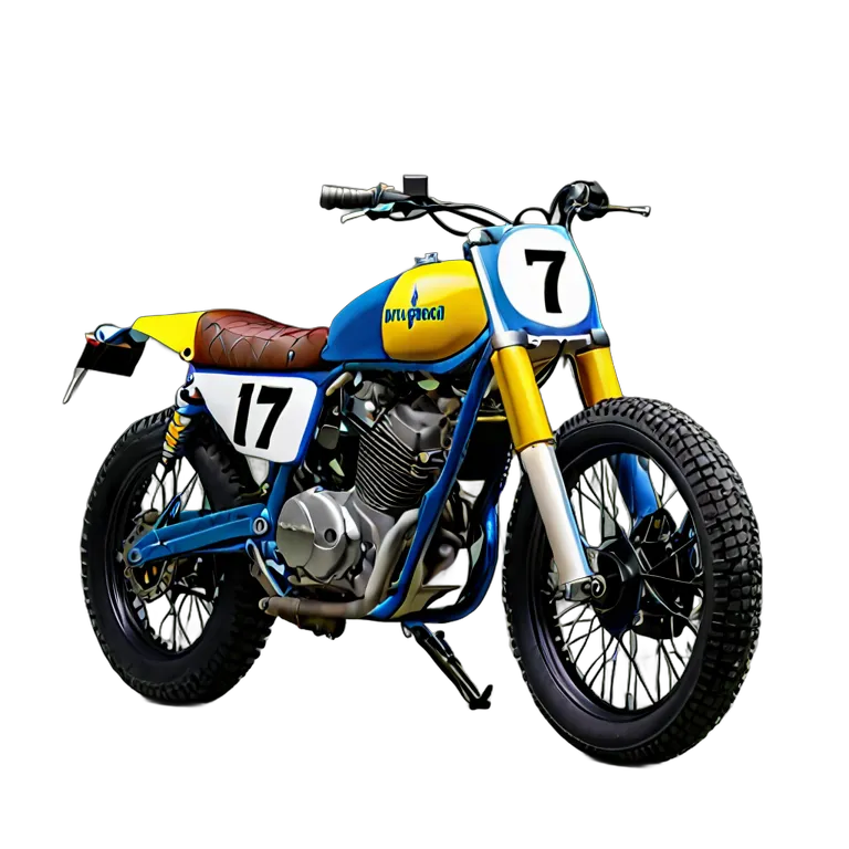 乗り物 バイク スペインのフラットトラッカー 透過 PNG 画像 フリー素材 #33241