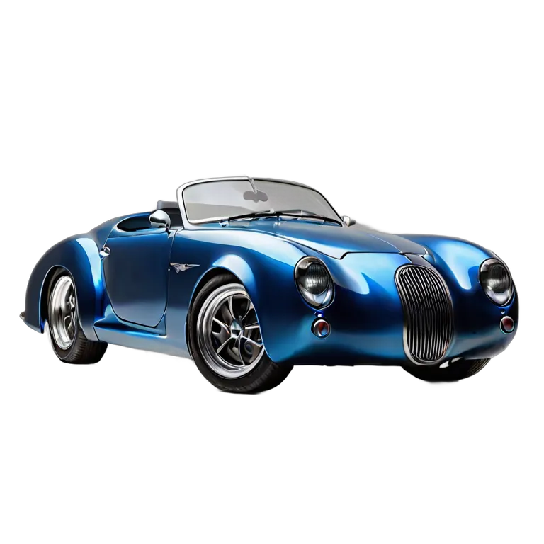 乗り物 車 ディープシーブルー エアロダイナミック スピードスター 透過 PNG 画像 フリー素材 #11399