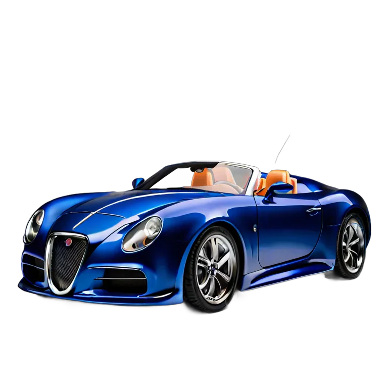 乗り物 車 ディープシーブルー エアロダイナミック スピードスター 透過 PNG 画像 フリー素材 #11402