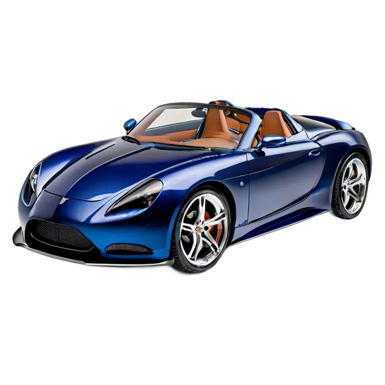 乗り物 車 ディープシーブルー エアロダイナミック スピードスター 透過 PNG 画像 フリー素材 #11403