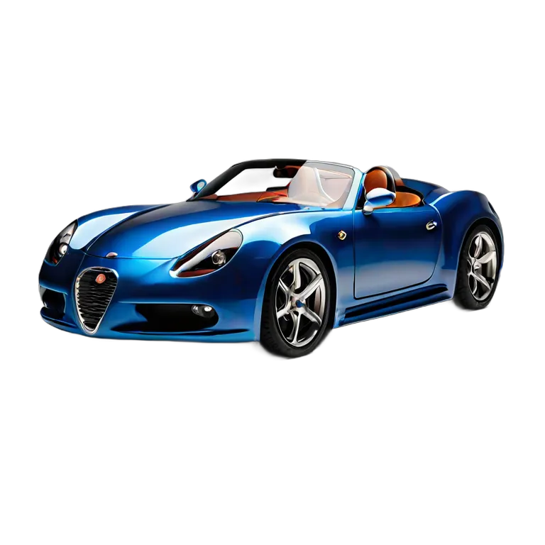 乗り物 車 ディープシーブルー エアロダイナミック スピードスター 透過 PNG 画像 フリー素材 #11407